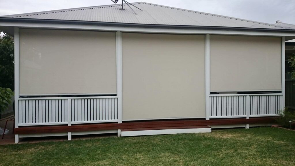 Channel awnings along a verandah