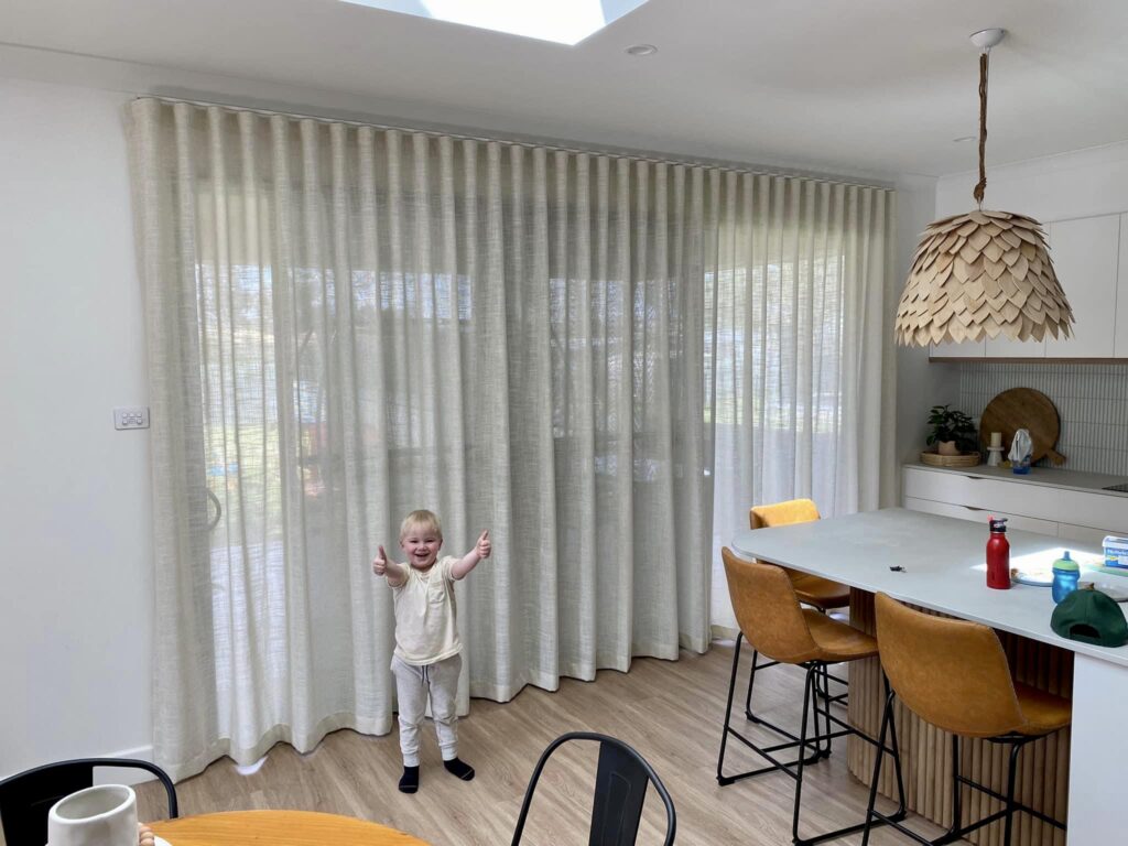 Sheer curtains in a Wagga family home